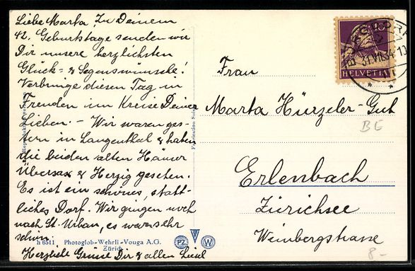 Cartoline postali: AK Langenthal, Strassenansicht mit Turm – Usato da Berlin venduto da bartko-reher 1