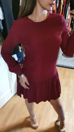 Elegantes Burgunder Kleid Gr. M neuwertig 👗ESPRIT