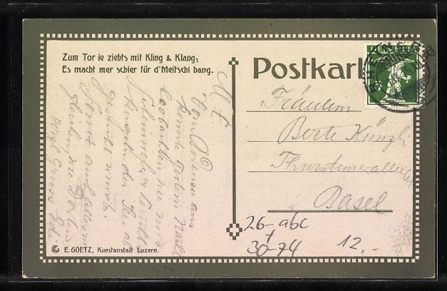 Photos, Lettres & Cartes p.: sign. E. Hodel: Schweizer Truppen beim A – D'occasion à Berlin par bartko-reher 1