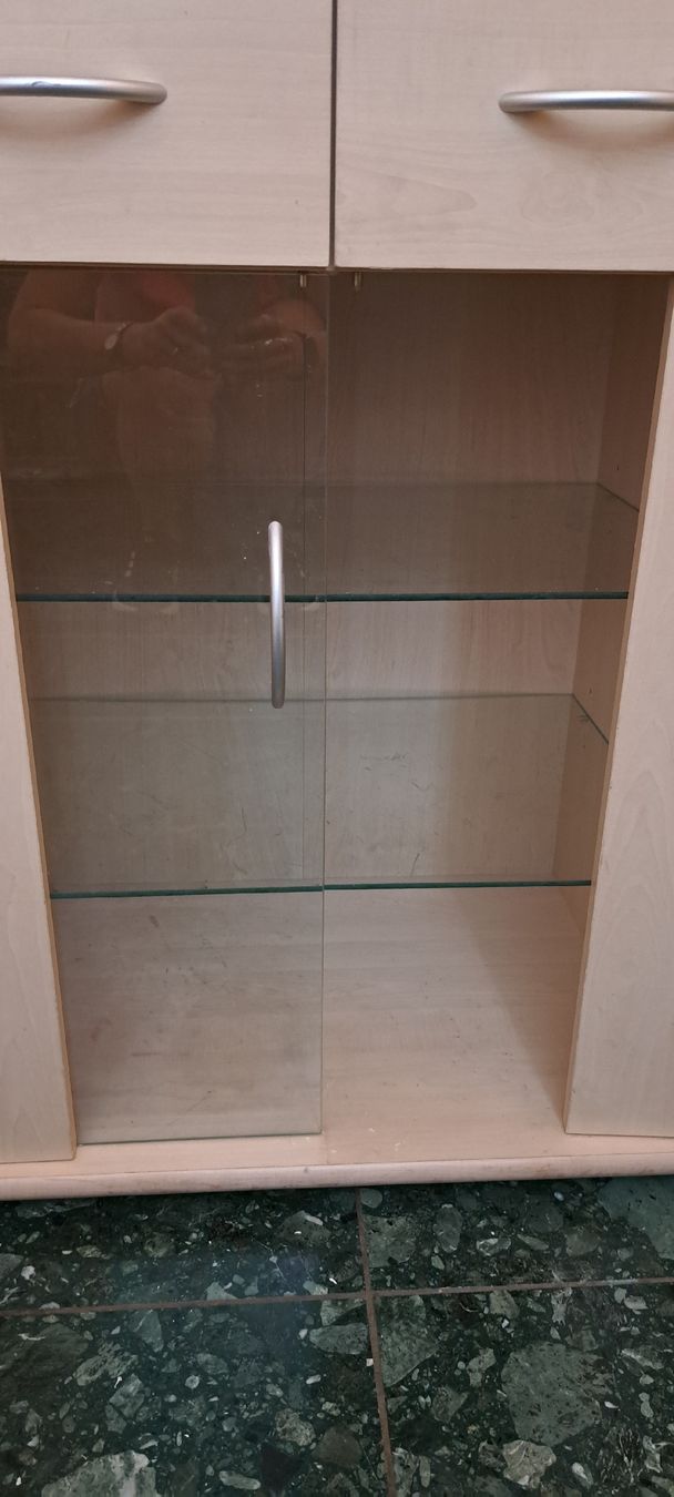 Kommoden: Highboard aus beigem Holz  – Gebraucht aus Oetwil a.d. Limmat von Stupsi1234 3
