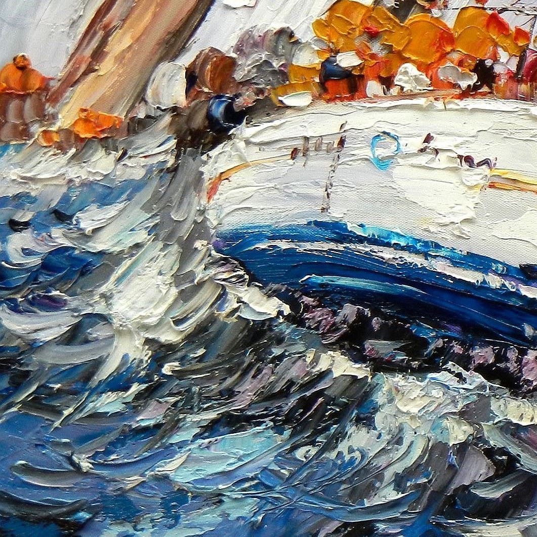Reproduktionen & Neuware: Modern Art - Segelregatta vor Helgoland – Neu (gemäss Beschreibung) aus Larnaca von KunstDepot24 2
