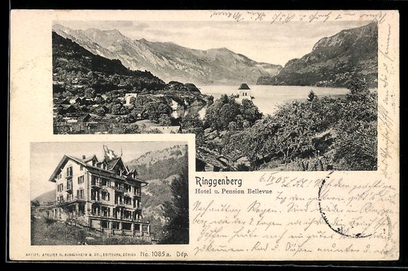 Ansichtskarten: Ringgenberg, Hotel und Pension Bellevue – Gebraucht aus Berlin von bartko-reher