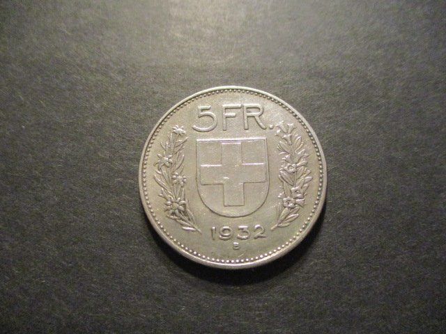 Toutes les monnaies: 5.- Fr 1932  Superbe pièce  Superbe qualité – D'occasion à Lovens par Jelmi