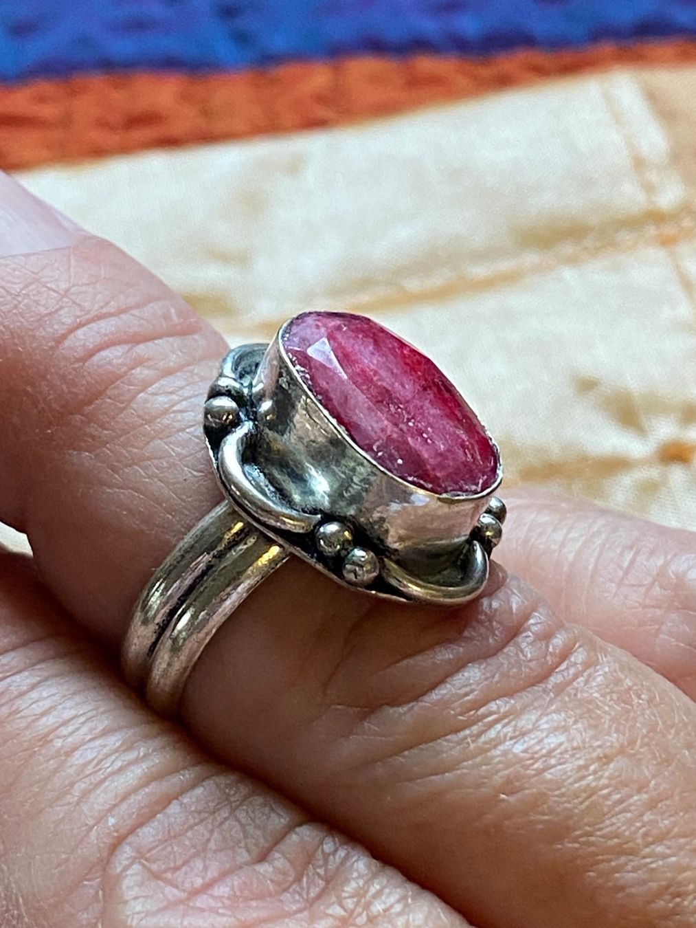 Ringe: Bague en argent avec rubis – Gebraucht aus Clarens von OptitesJoliesChoses 5