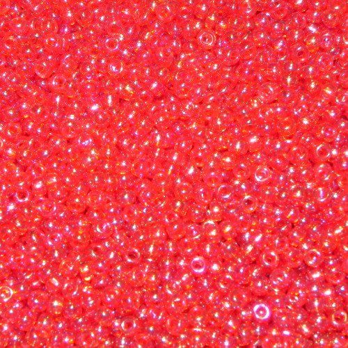 Perlen (unechte): Saatperlen Miyuki Transparent Red AB 3mm – Neu und originalverpackt aus Klingnau von SilberwindArt