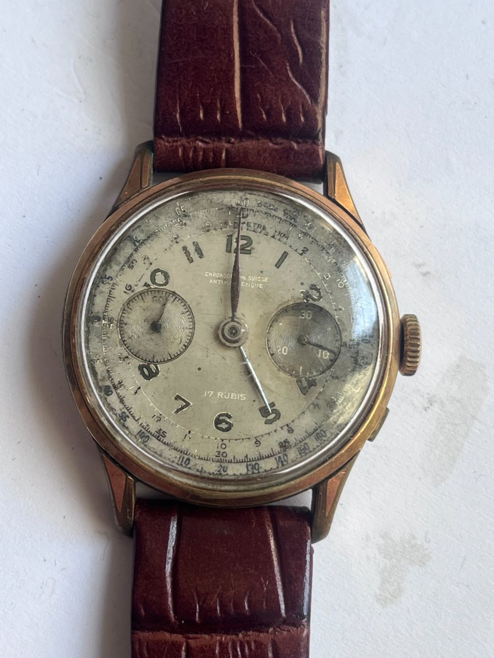 Orologi: Chronographe Suisse Antimagnetique – Difettoso da Worblaufen venduto da chronyves