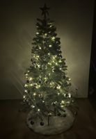 Weihnachtsbaum mit Schmuck und Lichtern ca. 180cm guter Zust