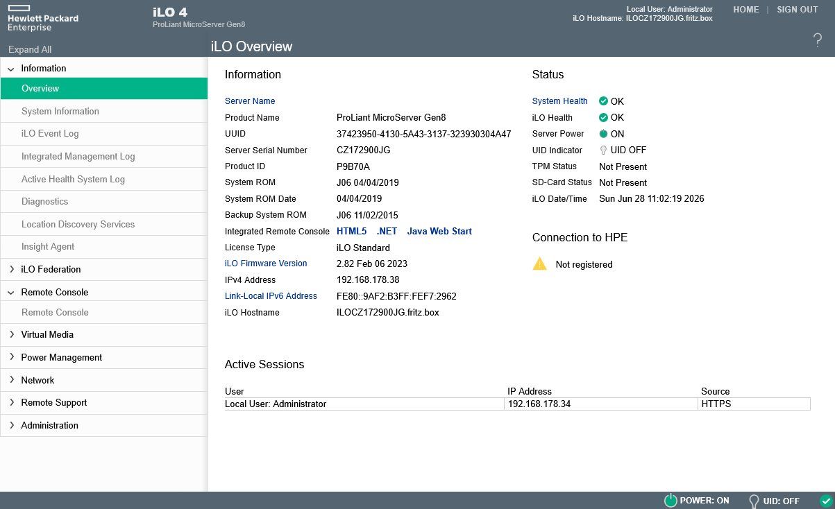 Hewlett Packard Server: HP ProLiant MicroServer Gen8 16GB – Gebraucht aus Lausanne von Conradind 7