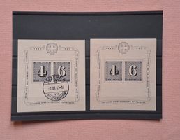 herrliches Duo Jubiläumsblock Züri 4/6 1943 W14 o und **