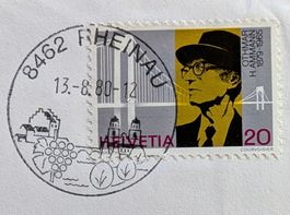 Werbestempel 13.8.80 (Rheinau) auf Beleg
