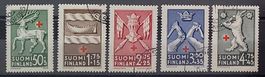 Finnland Rotes Kreuz 1942, Serie gestempelt
