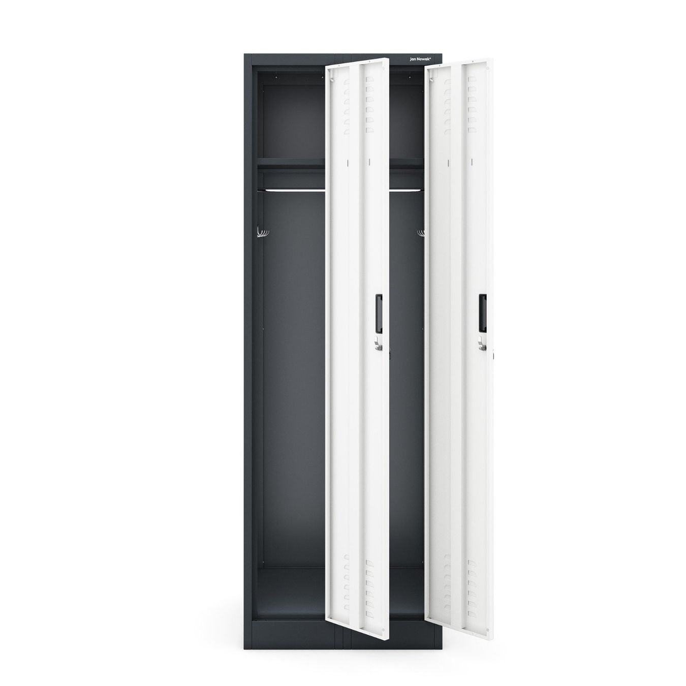 Schränke: Schliessfachschrank 2 Fächer - Anthrazit/Weiss – Neu und originalverpackt aus Wallenwil von toesstal-vertrieb 4