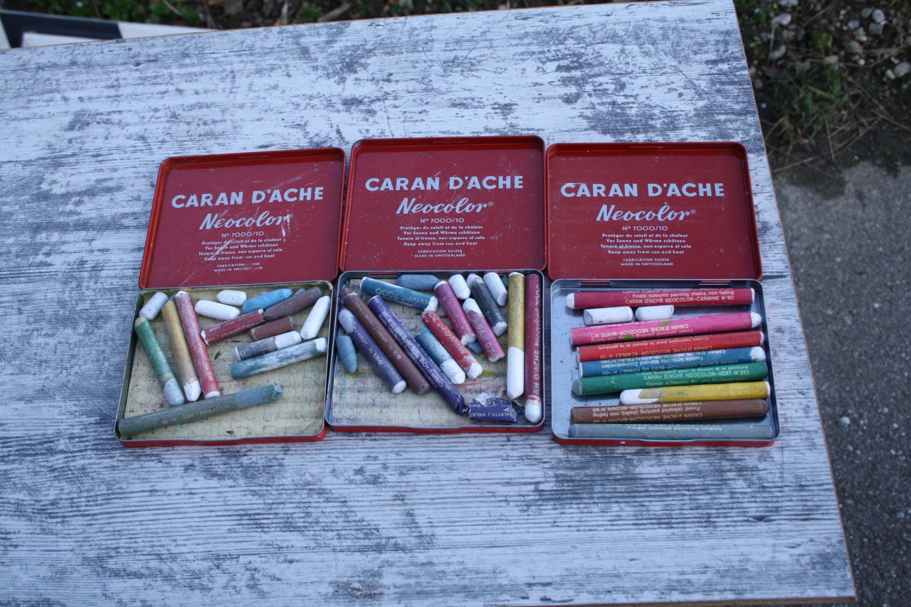 Caran D'Ache Penna & Evidenziatori: CARAN D`ACHE NEOCOLOR BLECHDOSEN – Usato da Wauwil venduto da Pneuedy 6