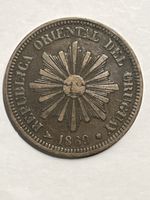 Uruguay : pièce de 2 céntesimos de 1869 - Collection!