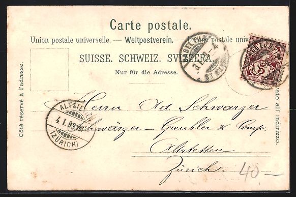 Cartoline postali: Mondschein-Lithographie Basel, Pfalz mit – Usato da Berlin venduto da bartko-reher 1