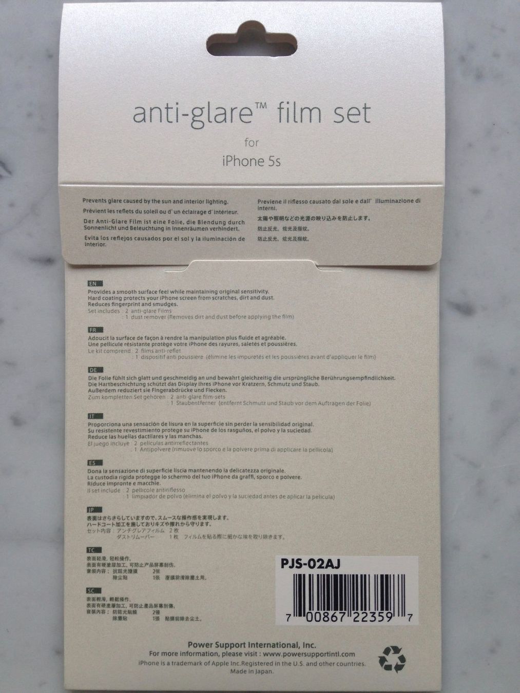 Protezioni & Imbottiture: Neuf POWER SUPPORT Anti-Glare Protection Ecran iPhone 5/5S – Nuovo e nell'imballaggio originale da Versoix venduto da annavm29 2