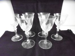 Glas 6 Kristallgläser Likör/Schnaps von J.G.Durand
