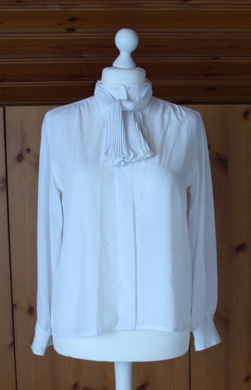 Camicette: Bluse mit Halsschleife MARIO ROSELLA weiss Gr. 42 – Usato da Flüelen venduto da Diversicum-Vintage 1
