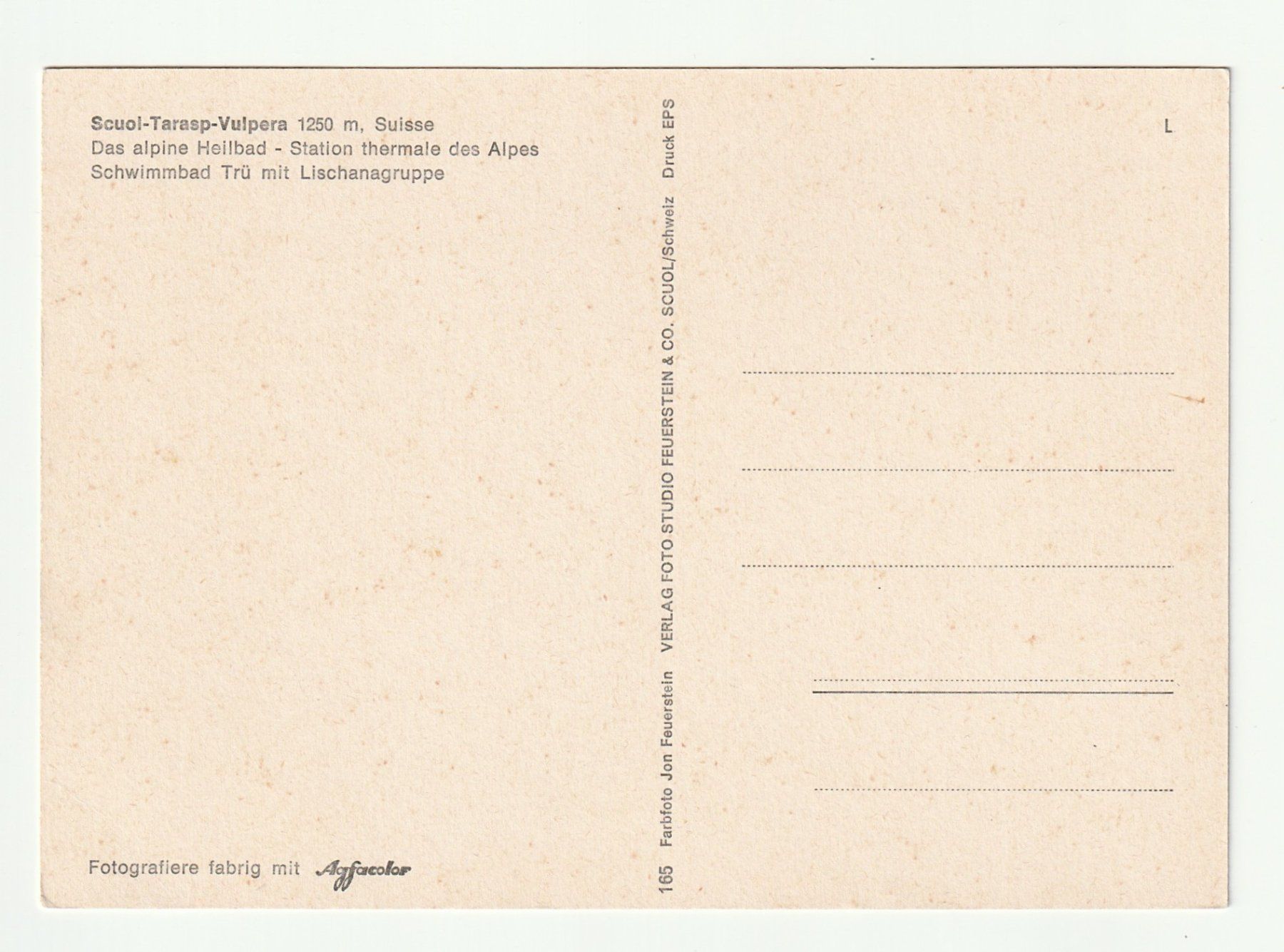 Cartoline postali: Ansichtskarte Scuol-Tarasp Vulpera Bad mit Alpen. – Nuovo (secondo la descrizione) da St. Gallen venduto da Ricardo_Deals 1