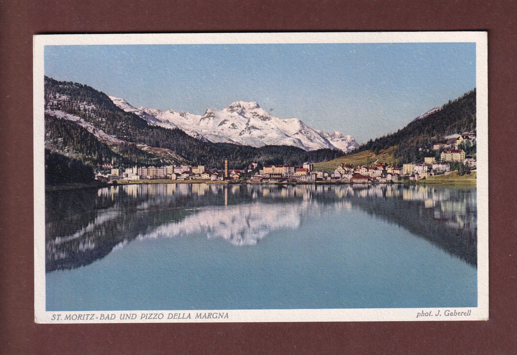 Cartoline postali: ST. MORITZ-BAD - Pizzo della Margna – Usato da Pully venduto da nicecards-shop