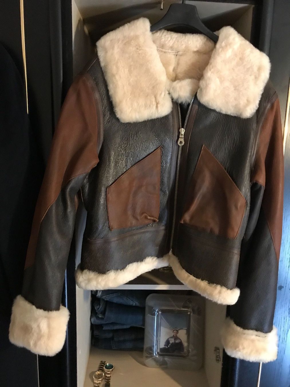 Avirex Giacche: Blouson AVIREX, en cuir et fourrure – Nuovo (secondo la descrizione) da Bern venduto da Balharbour 4