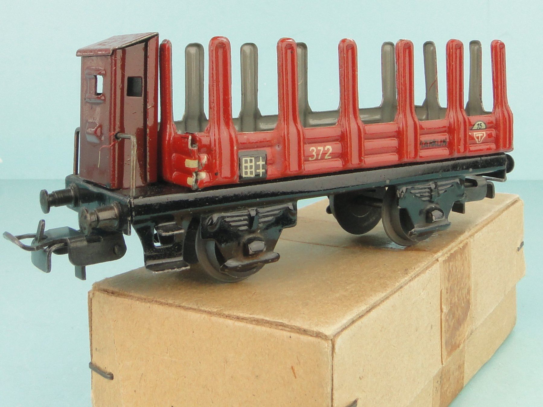 Märklin Modellini di ferrovie: Märklin 372 Rungenwagen, Blech – Usato da Bülach venduto da cann11