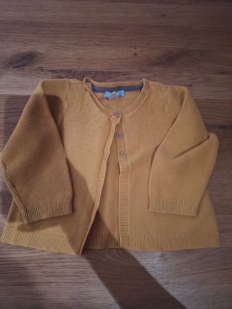 Kinder Strickjacke gelb langarm
