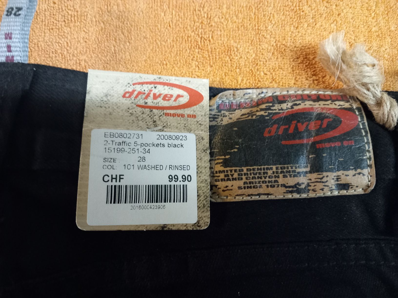 Jeans: Herrenjeans Driver Gr.28 Fabrikneu – Nuovo e nell'imballaggio originale da Hochwald venduto da motowear-secondhand 1