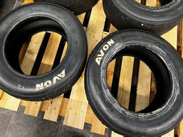 Neuwertig! 2 AVON weiss Rennreifen (Slicks), für Bergrennen