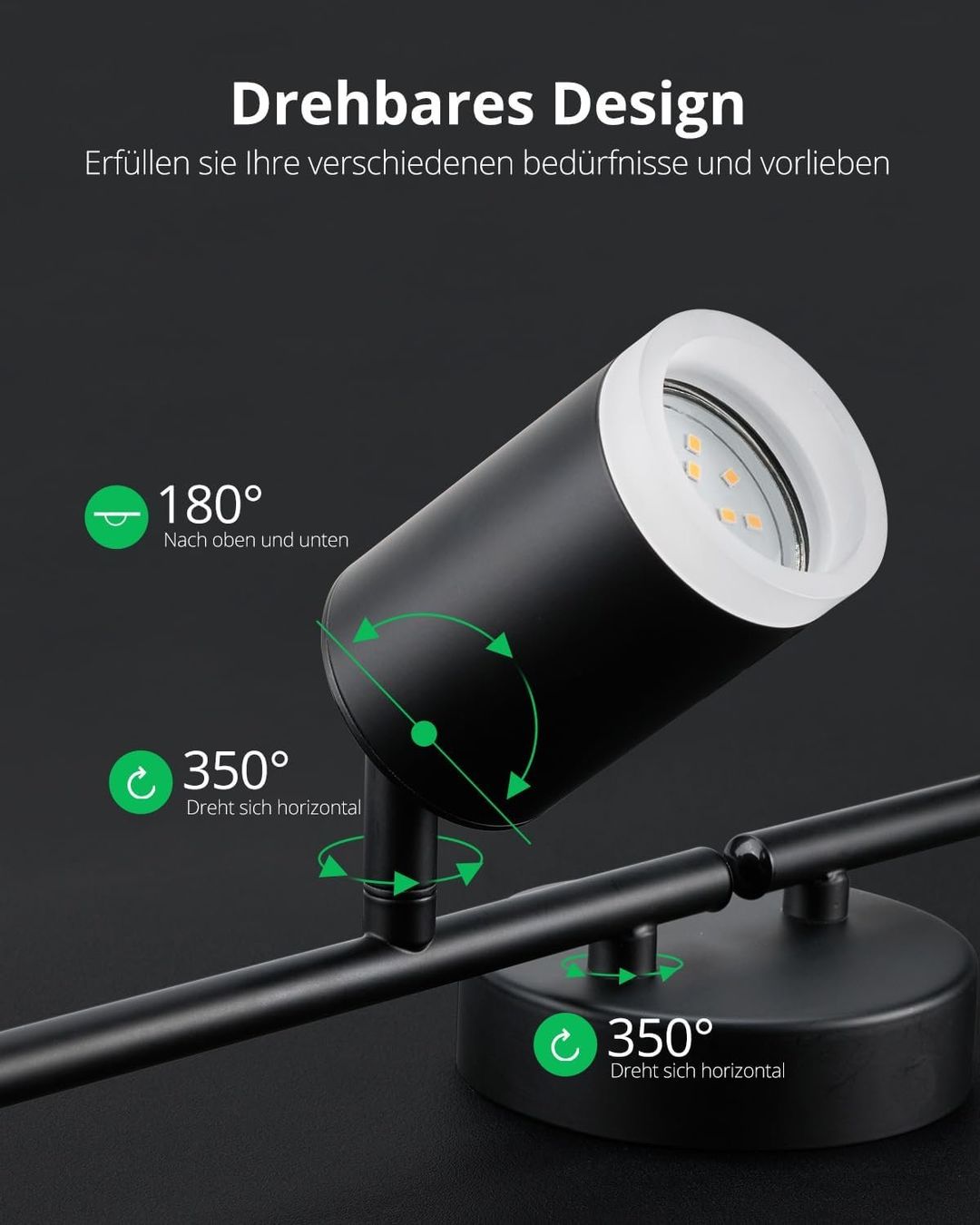 Kronleuchter & Deckenlampen: LED Deckenlampe Deckenleuchte schwenkbar Schwarz Strahler – Neu und originalverpackt aus Wittenbach von VELARO 5