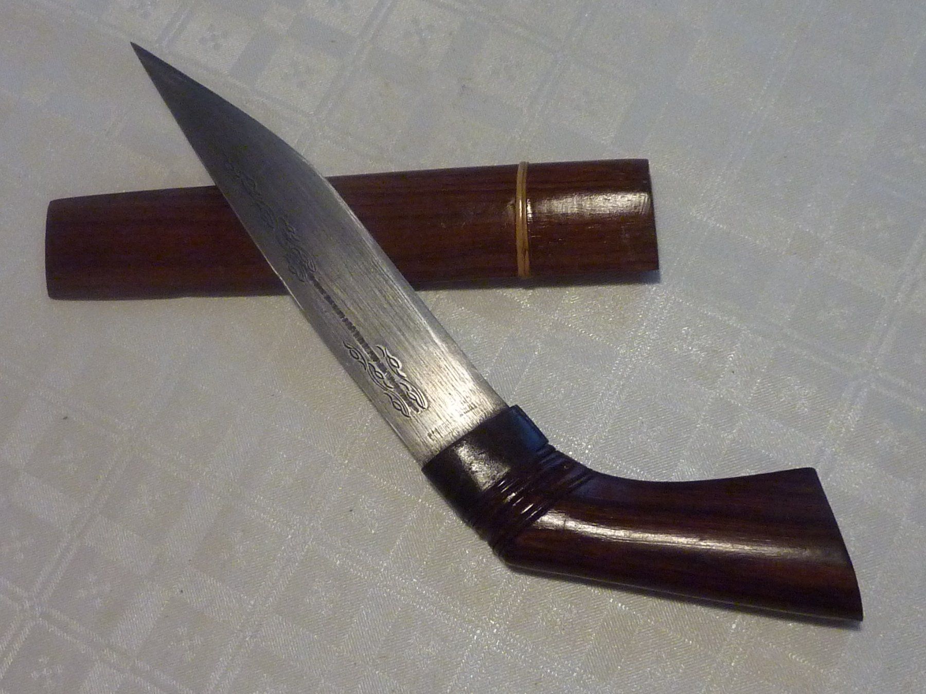 Zubehör: Dolch Messer Badek Indonesien Java Su Damast Lontara Schrift – Gebraucht aus Dietikon von damaszen 1