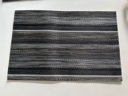 Tischset grau/schwarz 4 Stück