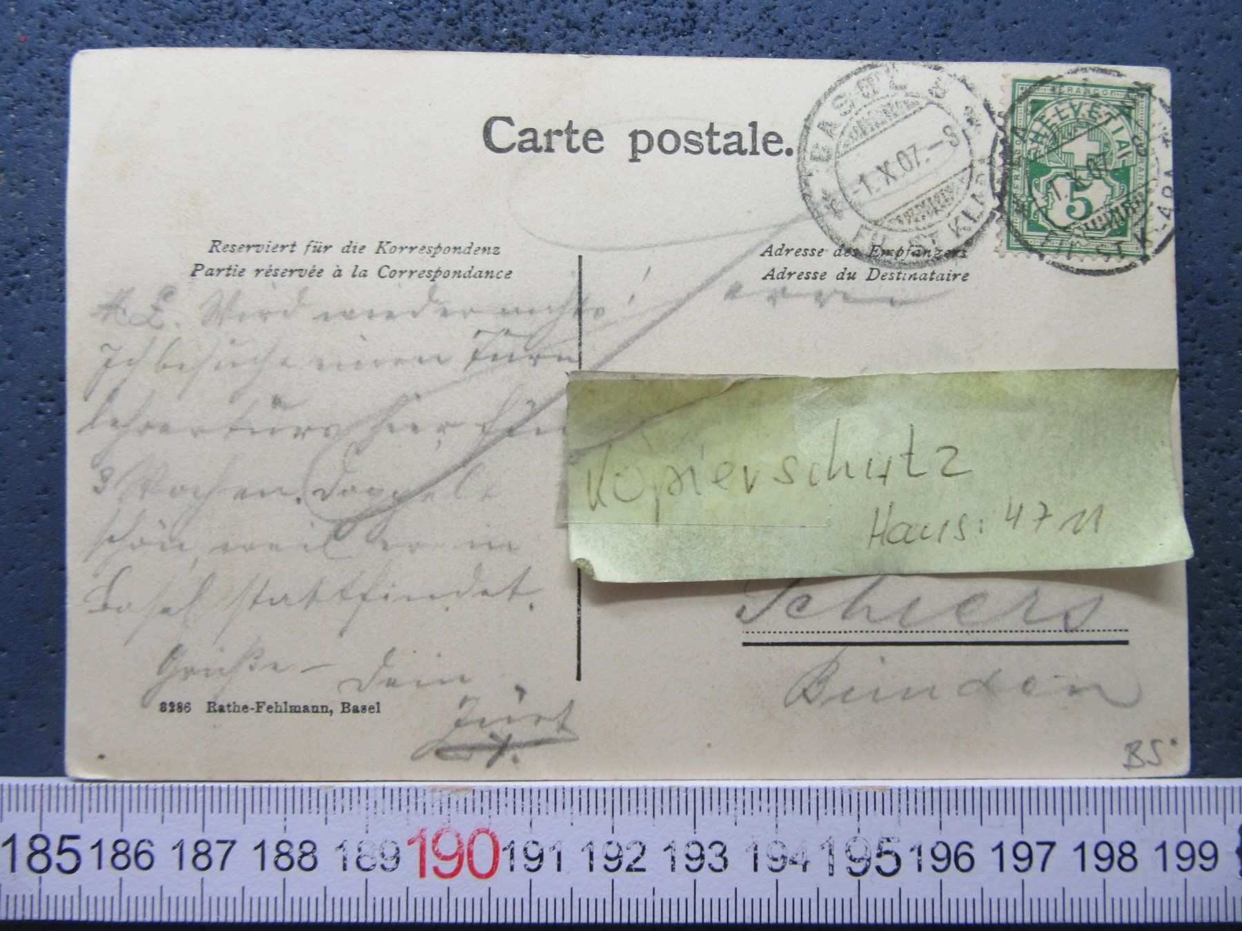Cartoline postali: BASEL 1907 ST.ALBANTOR BELEBT AK BS – Usato da Ettingen venduto da Hausi4711 2