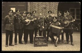 Foto-AK Hamburg-Bergedorf, Feuerwehrmän