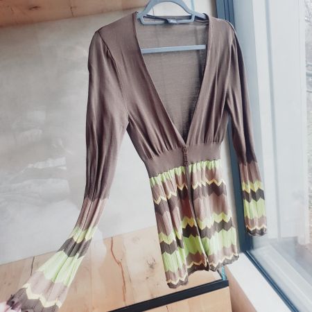 🐸 S. OLIVER DUSTER STRICKJACKE CARDIGAN JACKE 38 VISKOSE