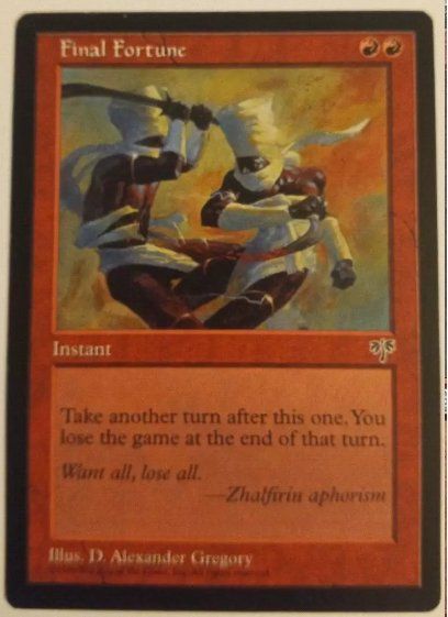 Magic The Gathering Carte collezionabili: Final Fortune - Mirage- MtG - EN – Usato da Bolligen venduto da Gurkenfeld
