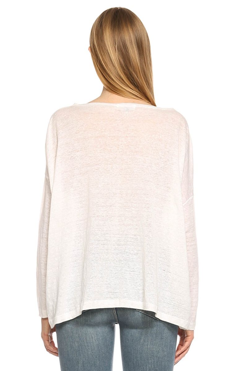 Top: Eskandar 100% Linen Pullover Top Lagenlook – Usato da Münchenstein venduto da B771 3