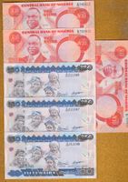 Nigeria noten 6 stück serie consecutive TOP grading AU