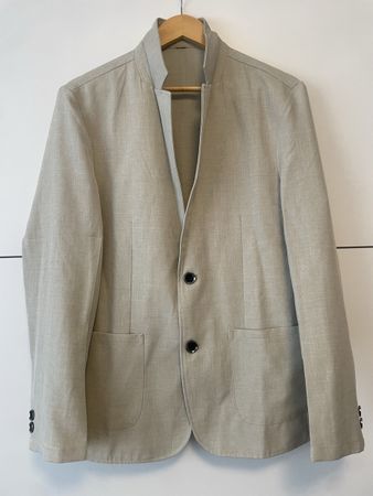 Herren Sakko aus 100 Prozent Leinen beige Grösse M