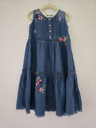 Ermanno Scervino Kleid Gr. 92 (2 Jahre) – Blau Jeans Sticker