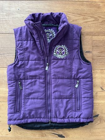 Lila Steppweste/Gilet Grösse 164