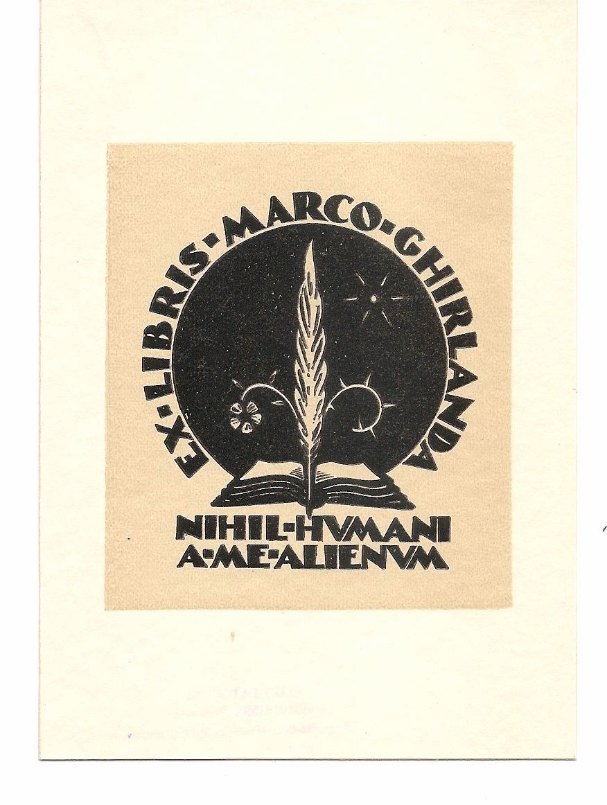 Incisioni: Exlibris Marco Ghirlanda - Original vintage – Usato da Farvagny-le-Grand venduto da OlivierFurrer