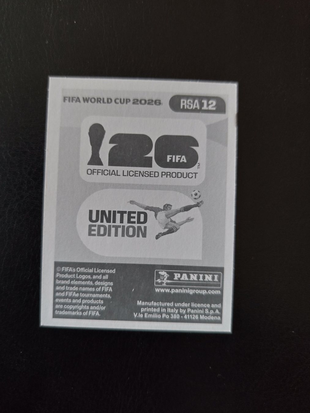 Panini Carte collezionabili: Panini FIFA World Cup 2026 RSA 12 – Nuovo (secondo la descrizione) da Matzingen venduto da Clie42 1
