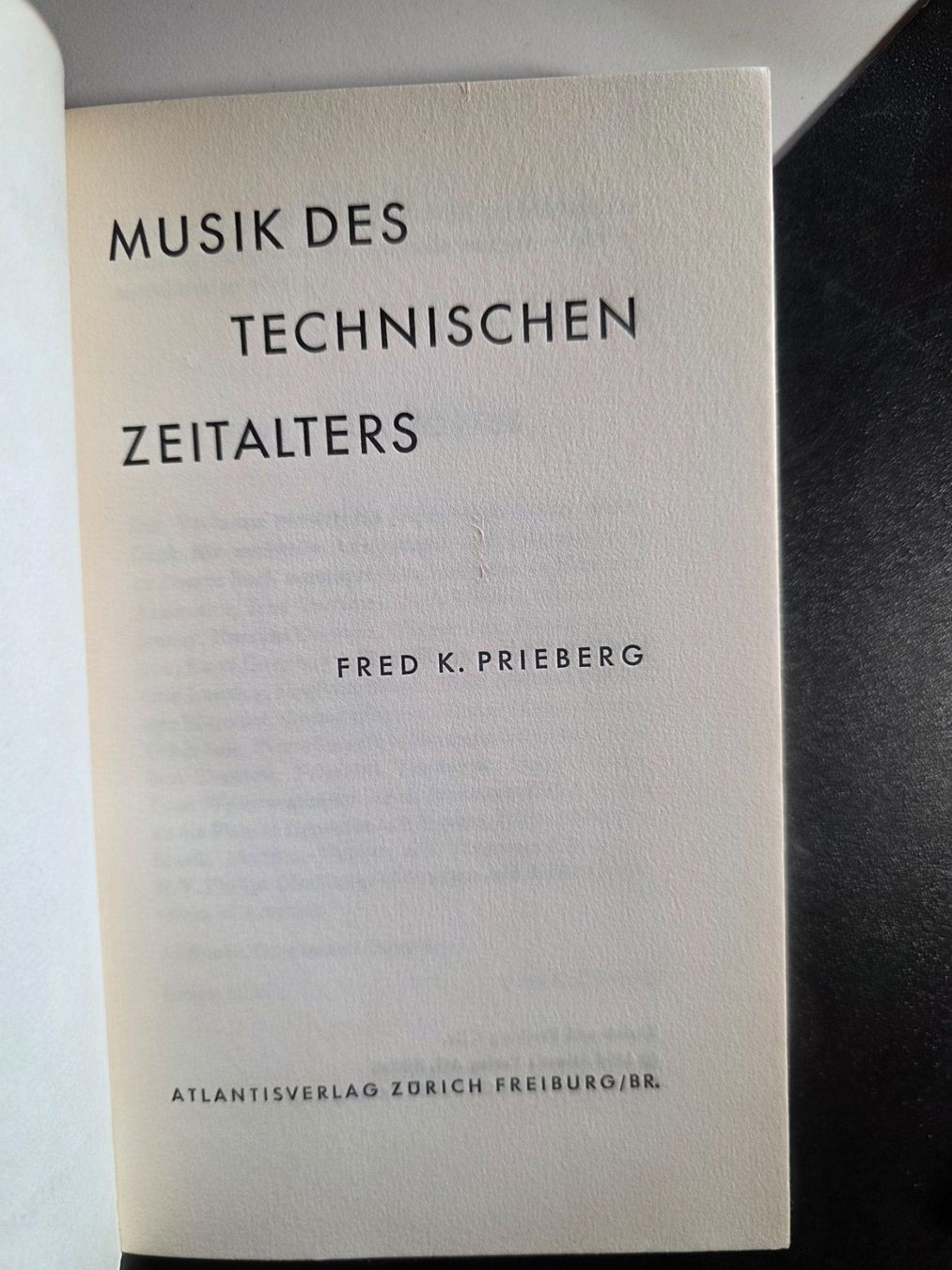 Libri: Musik des technischen Zeitalters - 1956 – Usato da Walterswil BE venduto da Lonitti 3