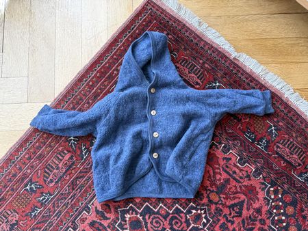 Engel Walkjacke aus Bio-Schurwolle mit Kapuze Gr. 86/92