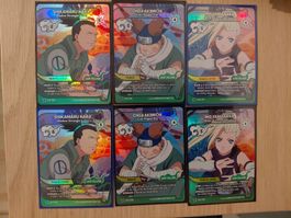 Naruto CCG Cards Shikamaru Choji Ino Leaf Village 6 pcs