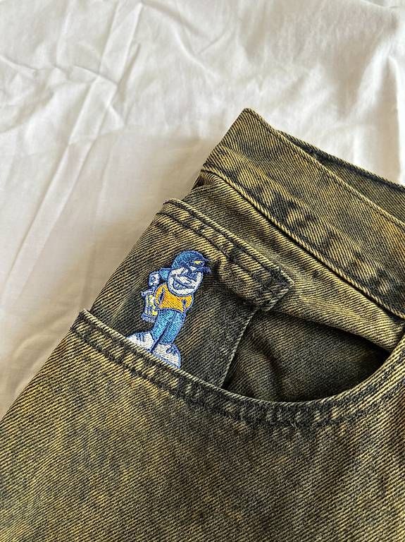 Polar Skate Co. Jeans: Polar 93! Yellow/black jeans – Usato da Lugano venduto da Ru_Le