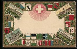 Litho Bern, Bundespalast, Bundesgericht,