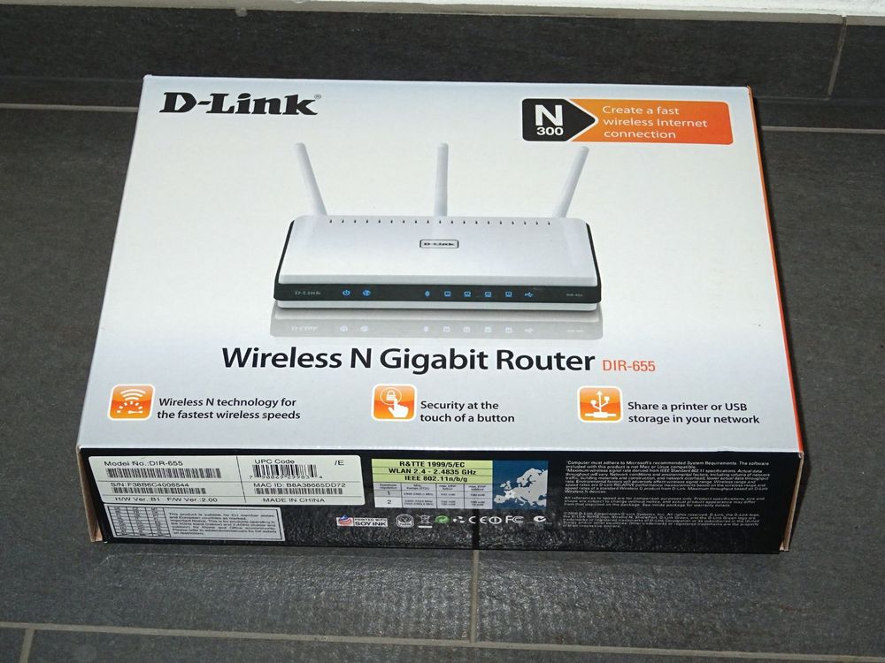 DLink Wireless N 300 Gigabit Router DIR655 Kaufen auf Ricardo