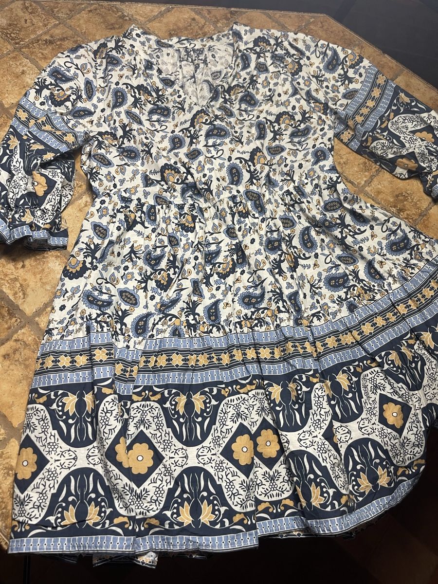 Vestiti: Vestito di cotone boho-chic con stampa floreale-1size – Nuovo (secondo la descrizione) da Gordevio venduto da LanaZimm 8